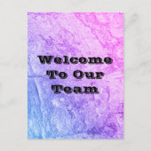 Marbled Blue Pink Officeへようこそ ポストカード (正面)