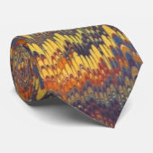 Marbled Book Endpaper Yellow Orange Blue Violet ネクタイ (ロール)