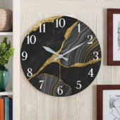 Marbled glass luxury elegant contemporary sleek ラージ壁時計