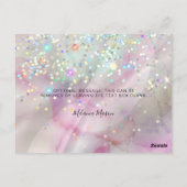 Marbled Holographicグリッターアルコールインクありがとう ポストカード (裏面)