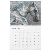Marbled Horses Wall Calendar 2026 カレンダー (1月 2026)