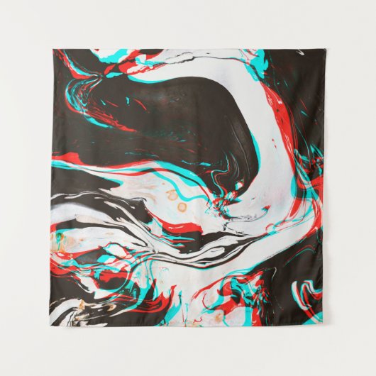 Marbled Ink:グリッチテクスチャの歪み。 タペストリー (正面)