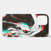 Marbled Ink:グリッチテクスチャの歪み。 Case-Mate iPhoneケース (裏面 (横))
