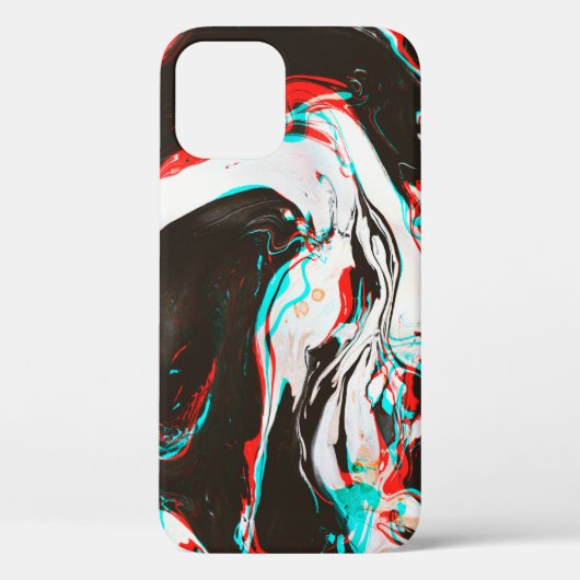 Marbled Ink:グリッチテクスチャの歪み。 Case-Mate iPhoneケース (裏面)