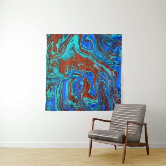 Marbled liquid unique patternabstract,acrylic,art, タペストリー (インサイチュ)