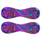 Marbled Magenta、Blue、Red抽象芸術・アート ソフトボール (パネル)