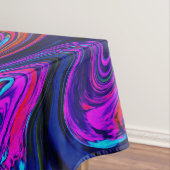 Marbled Magenta、Blue、Red抽象芸術・アート テーブルクロス (インサイチュ)