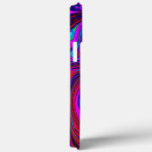 Marbled Magenta、Blue、Red抽象芸術・アート Case-Mate iPhoneケース (裏面 / 右)