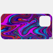 Marbled Magenta、Blue、Red抽象芸術・アート Case-Mate iPhoneケース (裏面 (横))