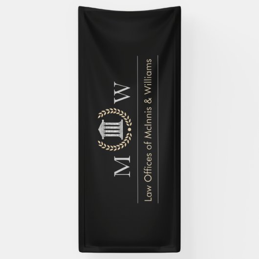 Marbled Monogramed Courthouse 横断幕 (縦)