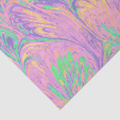 MARBLED PAPER,ABSTRACT PINK GREEN  PEACOCK PATTERN 薄葉紙 (詳細)