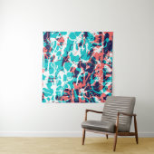 Marbled paper art background, with bright and pret タペストリー (インサイチュ(横))
