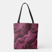 Marbled Pattern in Dark Magenta and Pink トートバッグ (裏面)