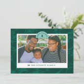 Marbled Pines Horizontal Holiday Photo Card シーズンカード (スタンド正面)