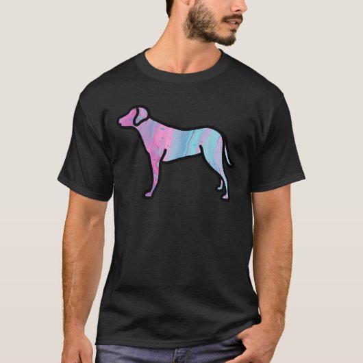 Marbled Pink And Blue Labrador Retriever Tシャツ (正面)