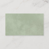 Marbled Sageグリーンシンプルプロフェッショナル写真 名刺 (裏面)