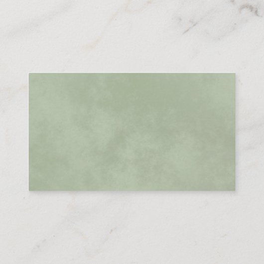 Marbled Sageグリーンシンプルプロフェッショナル写真 名刺 (裏面)