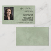 Marbled Sageグリーンシンプルプロフェッショナル写真 名刺 (正面/裏面)