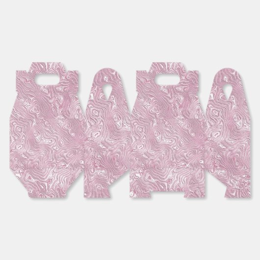 Marbled Silk Moire Pattern in Dusty Pink フェイバーボックス (見開き)