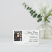 Marbled Steel Blueプロフェッショナルシンプル写真 名刺 (スタンド正面)