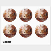 Marbleheadの灯台大きいステッカー ラウンドシール (シート)