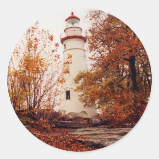 Marbleheadの灯台大きいステッカー ラウンドシール