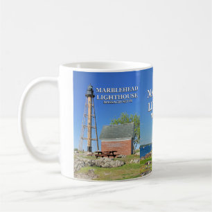 Marbleheadの灯台、マサチューセッツマグ コーヒーマグカップ