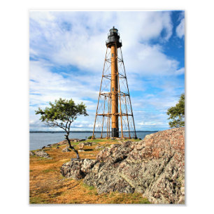 Marbleheadの灯台、マサチューセッツ写真のプリント フォトプリント