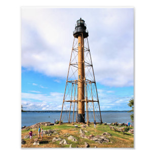 Marbleheadの灯台、マサチューセッツ写真のプリント フォトプリント