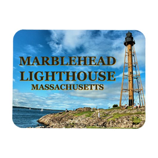 Marblehead Light house, Massachusetts Flexi Magnet マグネット (横)