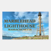 Marblehead Light house, Massachusetts Stickers 長方形シール (正面)
