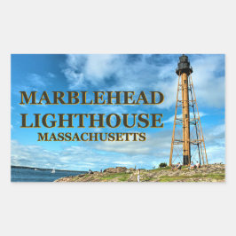 Marblehead Light house, Massachusetts Stickers 長方形シール