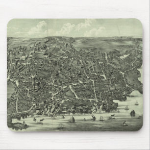 Marblehead MA (1882年)のヴィンテージの絵解き地図 マウスパッド
