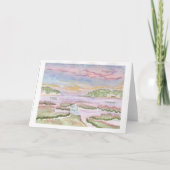 Marblehead Marsh Watercolor Folded Card 招待状 (正面)