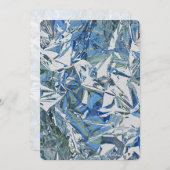 Marbleized Blue Hydrangea and Muscari Metallic  シーズンカード (正面/裏面)