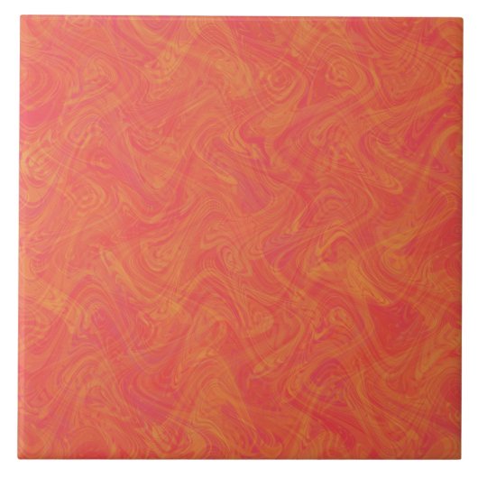 Marbling Orange Pattern タイル (正面)