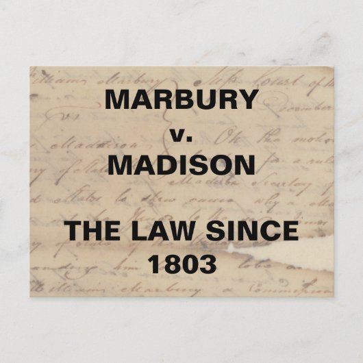 Marbury Madison Checks and Balances Resistance ポストカード (正面)