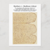 Marbury v. Madison, 5 US 137 (1803) ポストカード (正面)