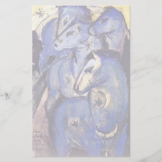 Marcフランツ著青い馬のタワー 便箋 (正面)