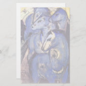 Marcフランツ著青い馬のタワー 便箋 (正面/裏面)