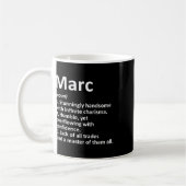 Marc Definition Personalized Name Funny Birthday G コーヒーマグカップ (左)