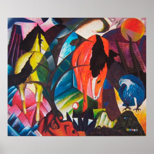 Marc FranzによるDue Cavalli (2頭の馬) -ヴィンテージ ポスター (正面)