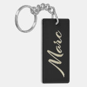 Marc Name whitegold Schlüsselanhänger Anhänger キーホルダー (正面左)