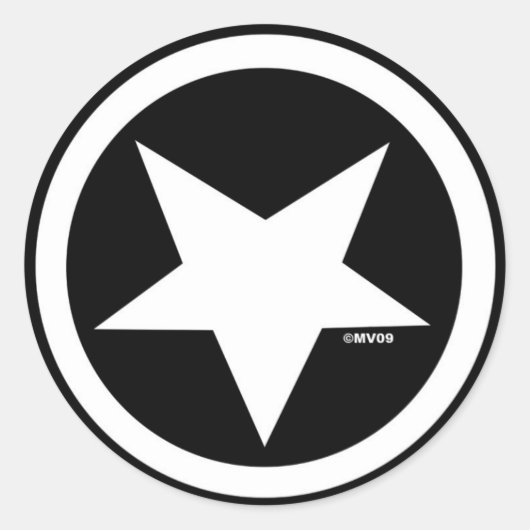 Marc Vachon BLACKSTARステッカー ラウンドシール (正面)