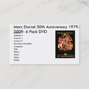 MARCDORCEL30のMarc Dorcelの第30記念日1979年… 名刺
