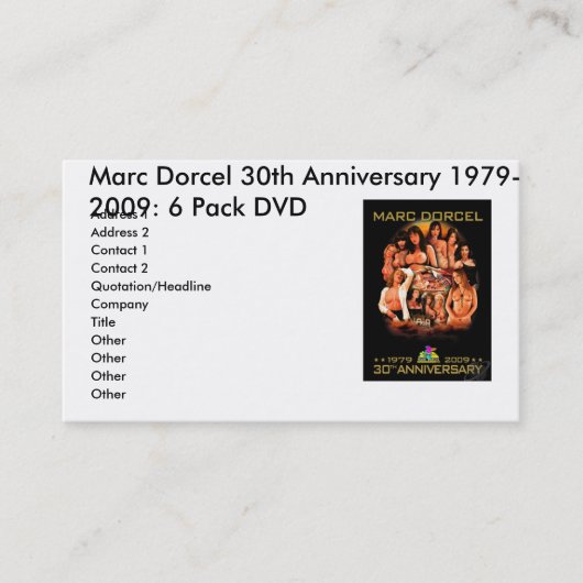 MARCDORCEL30のMarc Dorcelの第30記念日1979年… 名刺 (正面)