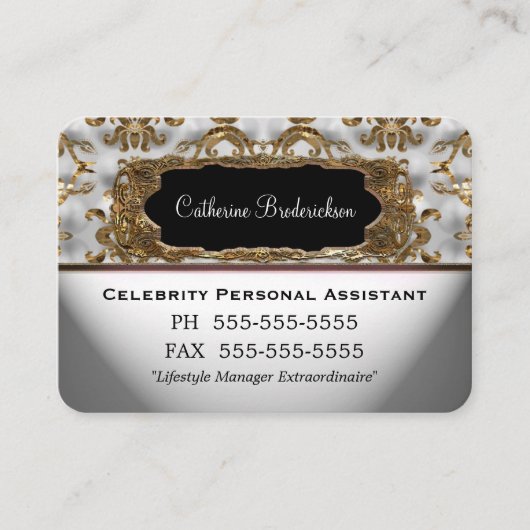 Marceeの個人秘書の専門の円形の端 名刺 (正面)