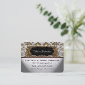 Marceeの個人秘書の専門の円形の端 名刺 (スタンド正面)