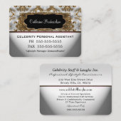 Marceeの個人秘書の専門の円形の端 名刺 (正面/裏面)