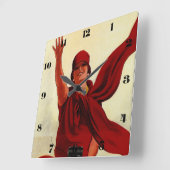 Marcello Dudovichアールデコ「カメラ広告」 スクエア壁時計 (傾斜)